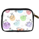 Cartoon-bird-cute-doodle-bird Digital Camera Leather Case Back