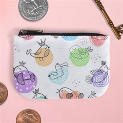 Cartoon-bird-cute-doodle-bird Mini Coin Purse by Jancukart