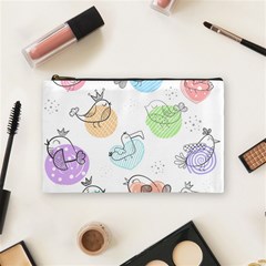 Cartoon-bird-cute-doodle-bird Cosmetic Bag (medium) by Jancukart