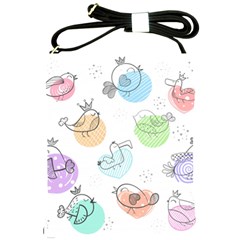 Cartoon-bird-cute-doodle-bird Shoulder Sling Bag