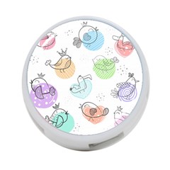 Cartoon-bird-cute-doodle-bird 4-port Usb Hub (one Side)