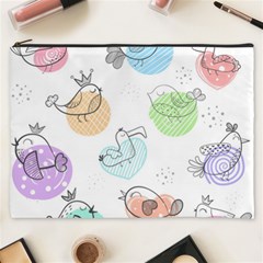 Cartoon-bird-cute-doodle-bird Cosmetic Bag (xxxl)