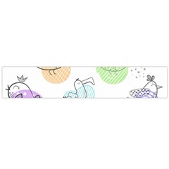 Cartoon-bird-cute-doodle-bird Large Flano Scarf 