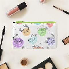 Cartoon-bird-cute-doodle-bird Cosmetic Bag (xs) by Jancukart