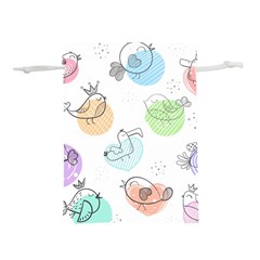 Cartoon-bird-cute-doodle-bird Lightweight Drawstring Pouch (m)