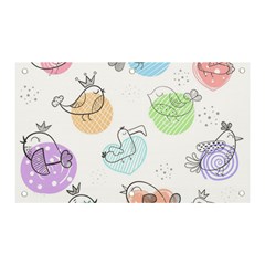 Cartoon-bird-cute-doodle-bird Banner And Sign 5  X 3 