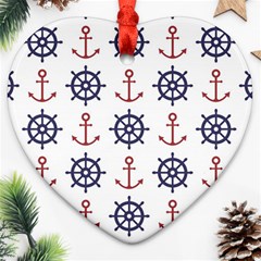 Nautical-seamless-pattern Ornament (heart)