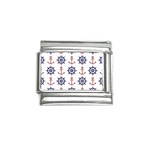 Nautical-seamless-pattern Italian Charm (9mm) Front