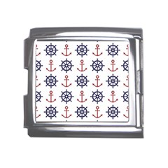 Nautical-seamless-pattern Mega Link Italian Charm (18mm) by Jancukart