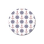 Nautical-seamless-pattern Magnet 3  (Round) Front