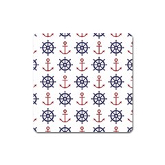 Nautical-seamless-pattern Square Magnet