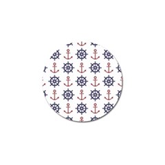 Nautical-seamless-pattern Golf Ball Marker