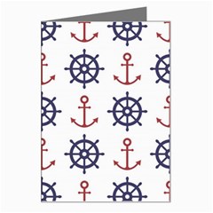 Nautical-seamless-pattern Greeting Card by Jancukart