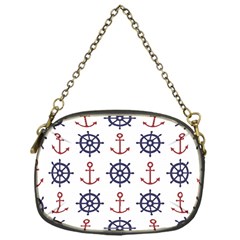 Nautical-seamless-pattern Chain Purse (one Side) by Jancukart