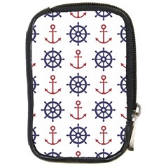 Nautical-seamless-pattern Compact Camera Leather Case