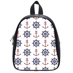 Nautical-seamless-pattern School Bag (small)