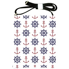 Nautical-seamless-pattern Shoulder Sling Bag