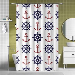 Nautical-seamless-pattern Shower Curtain 48  X 72  (small) 