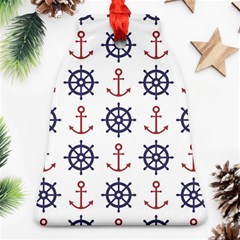 Nautical-seamless-pattern Bell Ornament (two Sides)