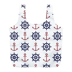 Nautical-seamless-pattern Full Print Recycle Bag (l)