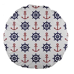 Nautical-seamless-pattern Large 18  Premium Flano Round Cushions