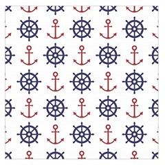 Nautical-seamless-pattern Square Satin Scarf (36  X 36 )