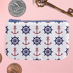 Nautical-seamless-pattern Large Coin Purse by Jancukart