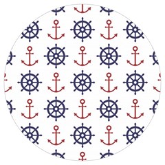 Nautical-seamless-pattern Round Trivet