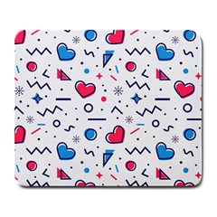 Hearts-seamless-pattern-memphis-style Large Mousepad