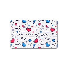 Hearts-seamless-pattern-memphis-style Magnet (name Card)