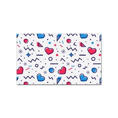 Hearts-seamless-pattern-memphis-style Sticker Rectangular (10 Pack) by Jancukart