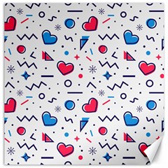 Hearts-seamless-pattern-memphis-style Canvas 16  X 16 