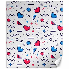 Hearts-seamless-pattern-memphis-style Canvas 20  X 24 