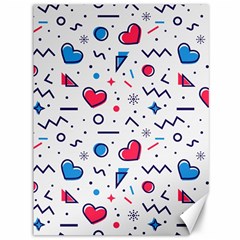 Hearts-seamless-pattern-memphis-style Canvas 36  X 48 