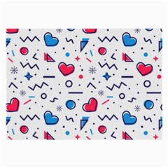 Hearts-seamless-pattern-memphis-style Large Glasses Cloth