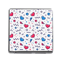 Hearts-seamless-pattern-memphis-style Memory Card Reader (square 5 Slot)