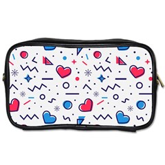 Hearts-seamless-pattern-memphis-style Toiletries Bag (one Side) by Jancukart