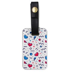 Hearts-seamless-pattern-memphis-style Luggage Tag (one Side)