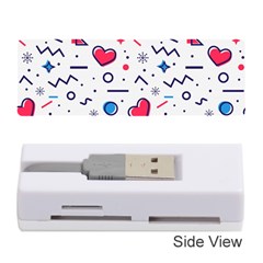 Hearts-seamless-pattern-memphis-style Memory Card Reader (stick)