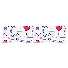 Hearts-seamless-pattern-memphis-style Oblong Satin Scarf (16  X 60 )