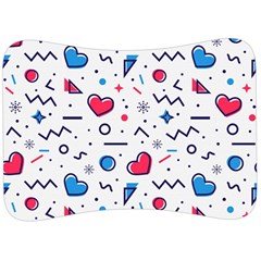 Hearts-seamless-pattern-memphis-style Velour Seat Head Rest Cushion