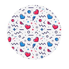 Hearts-seamless-pattern-memphis-style Mini Round Pill Box