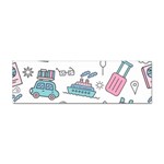 Transportation Seamless Pattern Sticker Bumper (100 pack) Front