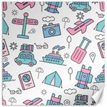 Transportation Seamless Pattern Canvas 12  x 12  11.4 x11.56  Canvas - 1