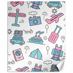 Transportation Seamless Pattern Canvas 16  X 20 