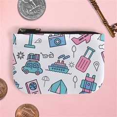 Transportation Seamless Pattern Mini Coin Purse