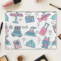 Transportation Seamless Pattern Cosmetic Bag (xl)