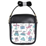 Transportation Seamless Pattern Girls Sling Bag Front