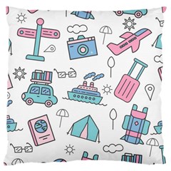 Transportation Seamless Pattern Large Cushion Case (two Sides)