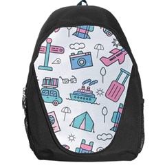 Transportation Seamless Pattern Backpack Bag